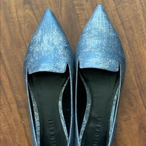 M Gemi Italy Padua glitter flat pointed loafer Shoes 38 fits 7-7.5